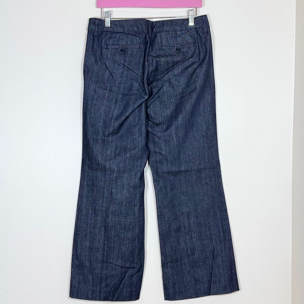 Talbots Womens Wide Leg Trouser Jeans Size 10 Petite Dark Wash Denim Classic - Picture 2 of 9